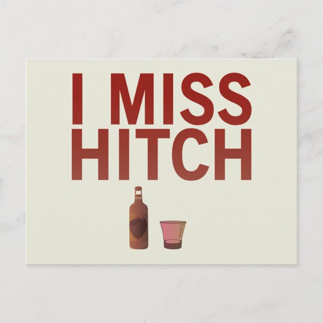 Ich Miss Hitch (dunkel auf hell) Postkarte (Vorderseite)