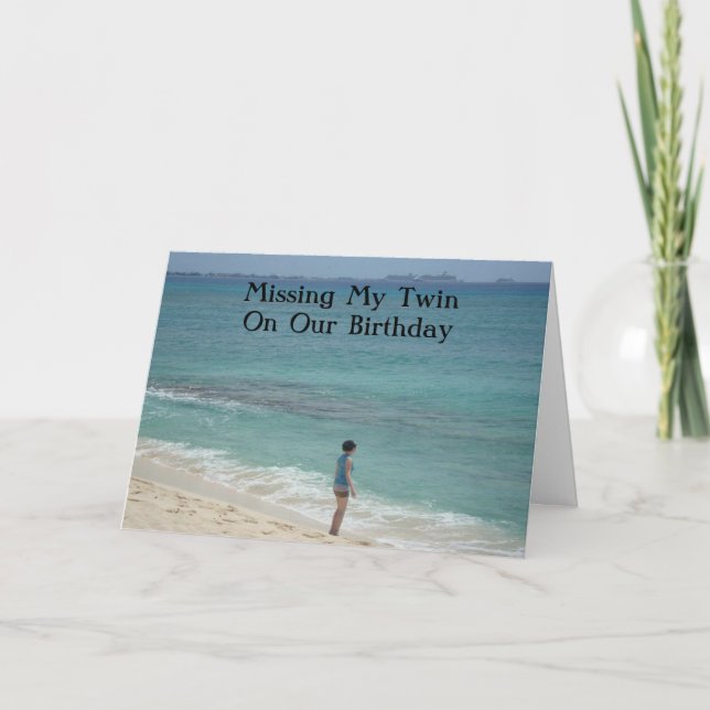 ICH MISSE MEIN ZWEI AN UNSEREM GEBURTSTAG KARTE (Vorderseite)