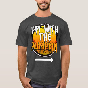 Ich mit dem Pumpkin Funny Lazy Halloween Kostüm L T-Shirt