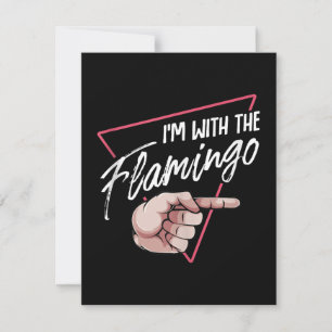 Ich mit Flamingo Halloween Matching Couple Costume Einladung