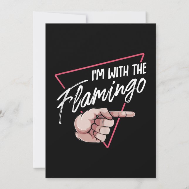 Ich mit Flamingo Halloween Matching Couple Costume Save The Date (Vorderseite)