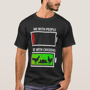Ich mit Menschen vs. mit Huhn Lustiges Huhn Liebe T-Shirt