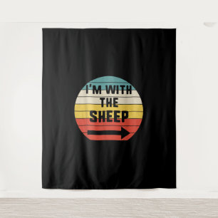 Ich mit Schafen   Halloween Matching Couple Gift Wandteppich