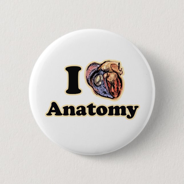 Ich möchte Anatomie Science Super Geek Teacher Button (Vorderseite)