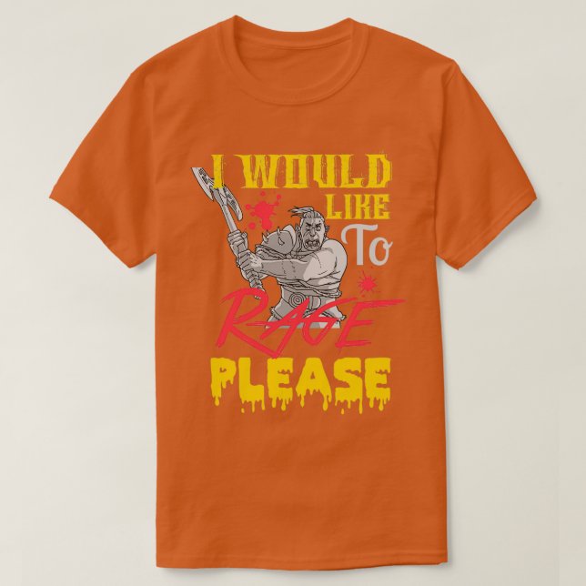 Ich möchte bitte wüten T-Shirt (Design vorne)