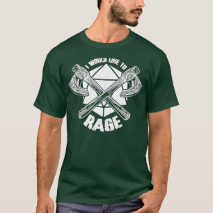 Ich möchte D20 Barbarian Funny Tabletop T-Shirt