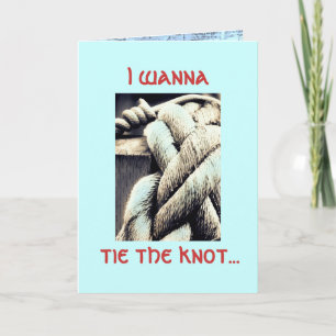 Ich möchte die Krawatte des Knotens, des Vorschlag Feiertagskarte