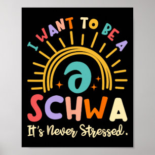 Ich möchte ein Schwa sein, es ist nie betont Wisse Poster