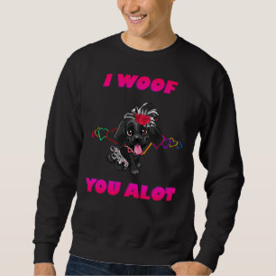 Ich möchte Ihnen ein viel rosa Text schwarz Labrad Sweatshirt