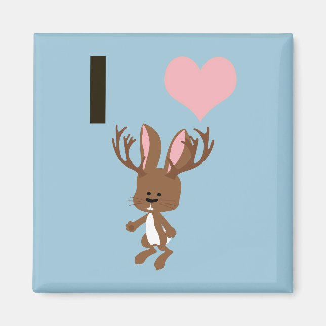 Ich möchte Jackalope Magnet (Vorne)