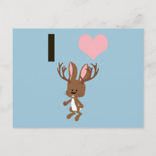 Ich möchte Jackalope Postkarte