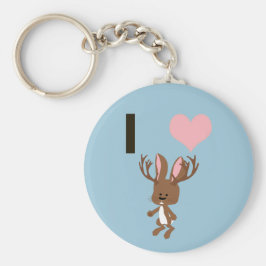 Ich möchte Jackalope Schlüsselanhänger