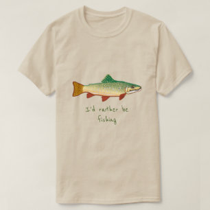 Ich möchte lieber die Fisch-Slogan Foreut Fisch Ku T-Shirt