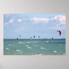 Ich möchte lieber Kitesurf Boarding sein Poster
