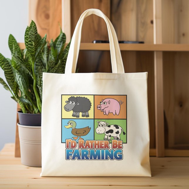 Ich möchte lieber Landwirtschaft betreiben! (virtu Tragetasche (Custom Tote Bag)