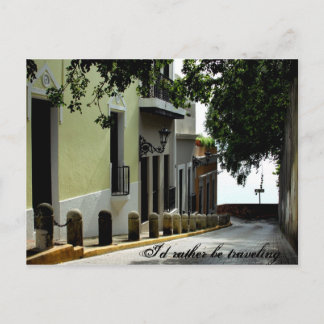 Ich möchte lieber reisen postkarte