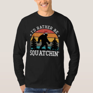 Ich möchte lieber Sasquatchin' - Weihnachtsausgab T-Shirt