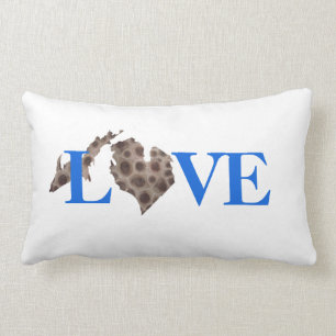 Ich möchte Michigan zu Petoskey Stein Lendenkissen