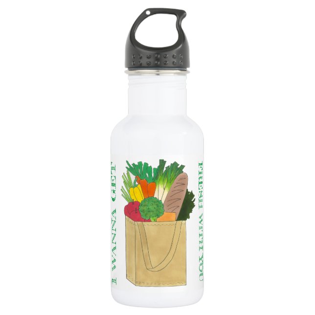 Ich möchte mit dir Feinschmecker kaufen. Edelstahlflasche (Vorderseite)