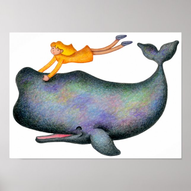 Ich möchte mit Walfischen schwimmen. Poster (Vorne)