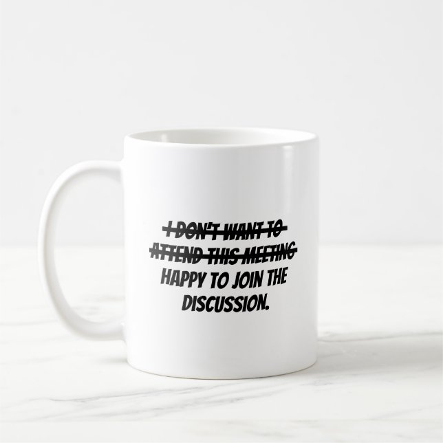 Ich möchte nicht teilnehmen kaffeetasse (Links)