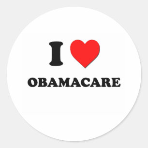 Ich möchte Obamacare Runder Aufkleber
