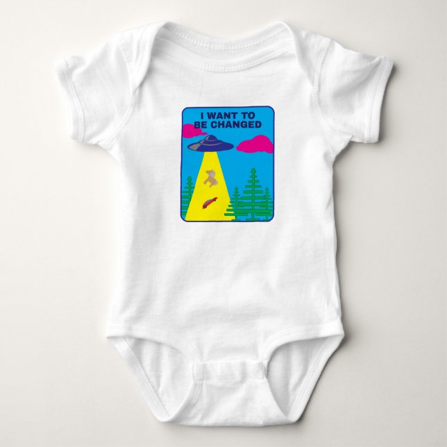 Ich möchte verändert werden UFO  Baby Strampler (Vorderseite)