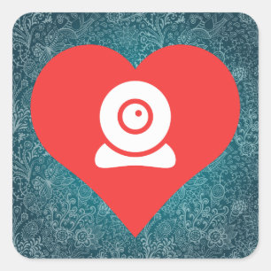 Ich möchte Webcams-Symbol installieren Quadratischer Aufkleber