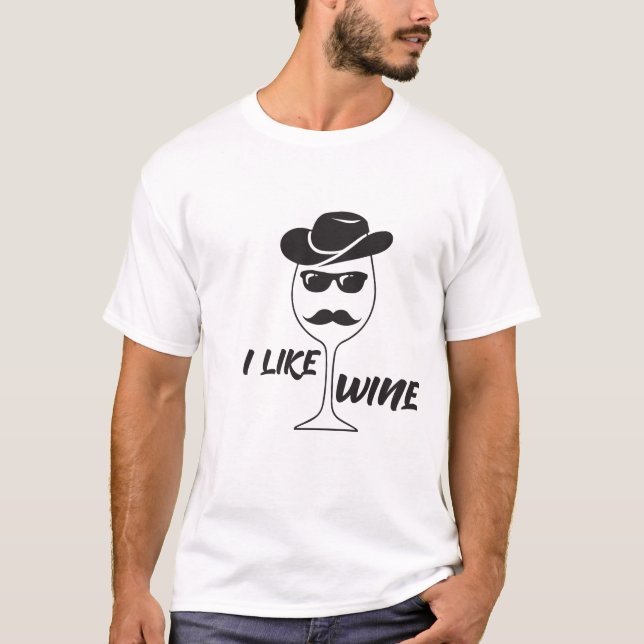 ICH MÖCHTE WEIN-Shirt T-Shirt (Vorderseite)