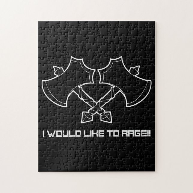 "Ich möchte wüten" - der Barbar, immer. Puzzle (Vertikal)