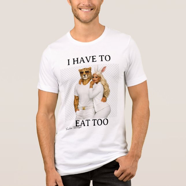 ich muss auch essen Tri-Blend shirt (Vorderseite)