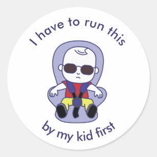 Ich muss das von meiner ersten klassischen Kid-Run Runder Aufkleber