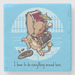 Ich muss hier alles machen, nur eine Mannschaft Steinuntersetzer