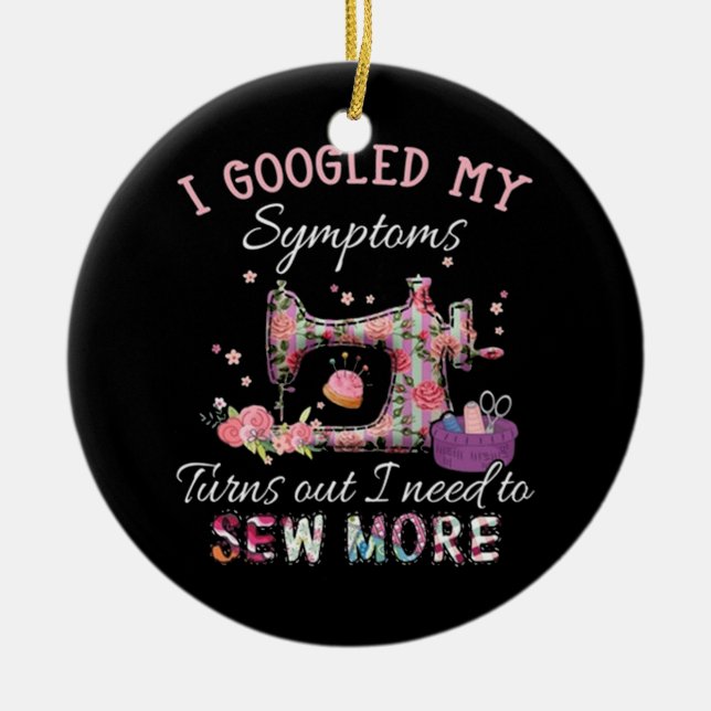 Ich muss mehr nähen keramik ornament (Vorne)