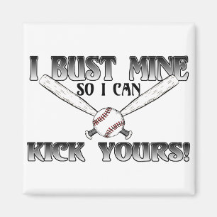 Ich muss mich....Kick Yours Softball Magnet