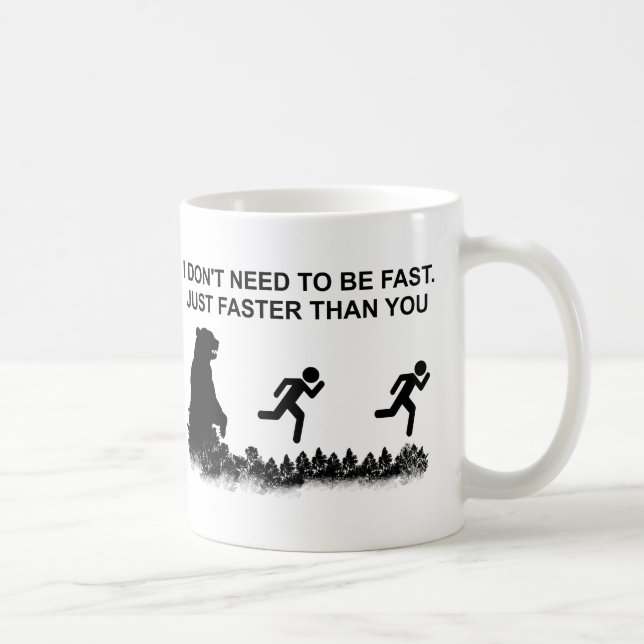Ich muss nicht schnell sein (grizzly) kaffeetasse (Rechts)