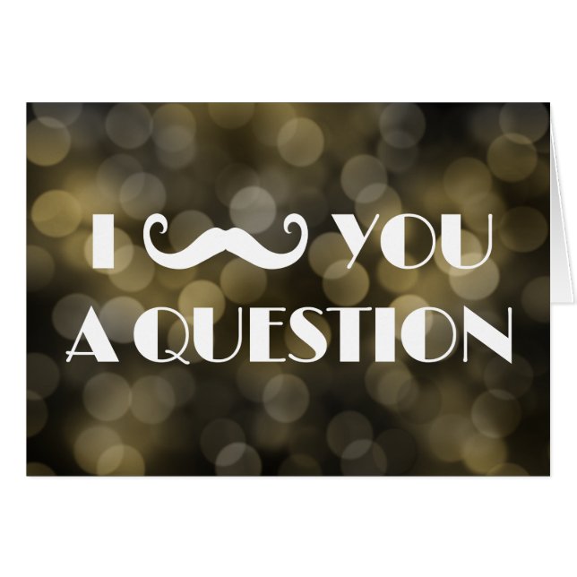 Ich Mustache Ihnen eine Frage Bokeh Lichter Einlad (Vorderseite (Horizontal))
