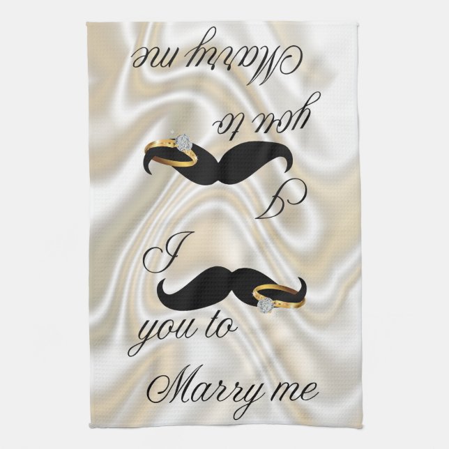 Ich Mustache Sie - zu heiraten Küchentuch (Vertikal)
