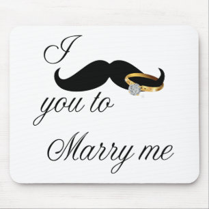 Ich Mustache Sie - zu heiraten Mousepad