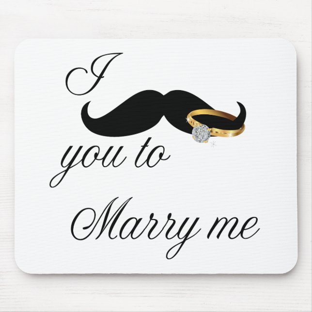 Ich Mustache Sie - zu heiraten Mousepad (Vorne)