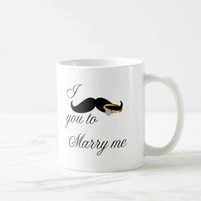 Ich Mustache Sie - zu heiraten Tasse (Rechts)