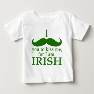 Ich Mustache Sie zu küssen Me Ich bin Irin! Baby T-shirt