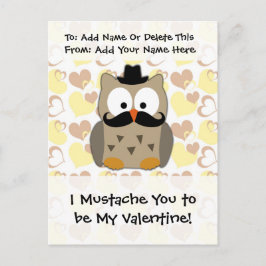 Ich Mustache Sie zu sein Mein Valentine Feiertagspostkarte