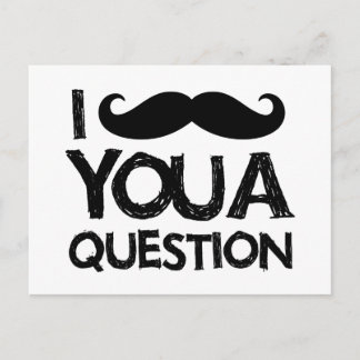 Ich mustere Ihnen eine Frage (gestörtes Design) Postkarte