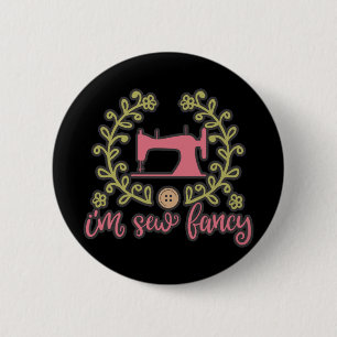 Ich nähe Extravagantes Nähdesign Button