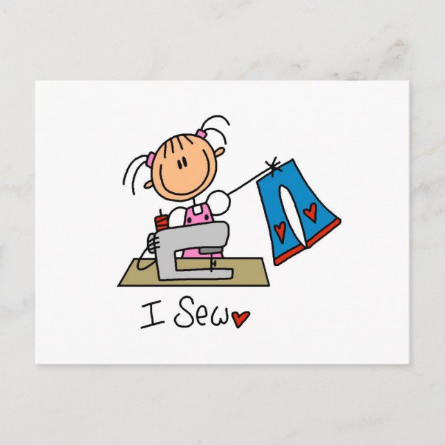 Ich nähe postkarte (Vorderseite)