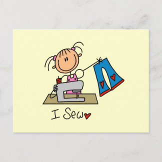 Ich nähe postkarte