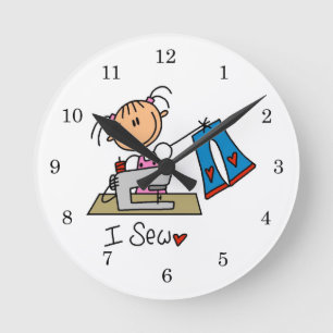 Ich nähe runde wanduhr