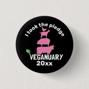 Ich nahm das 20xx Veganuary Versprechen! Button