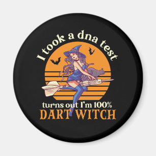 Ich nahm DNA-Test, ich bin Dart Witch Funny Hallow Magnet
